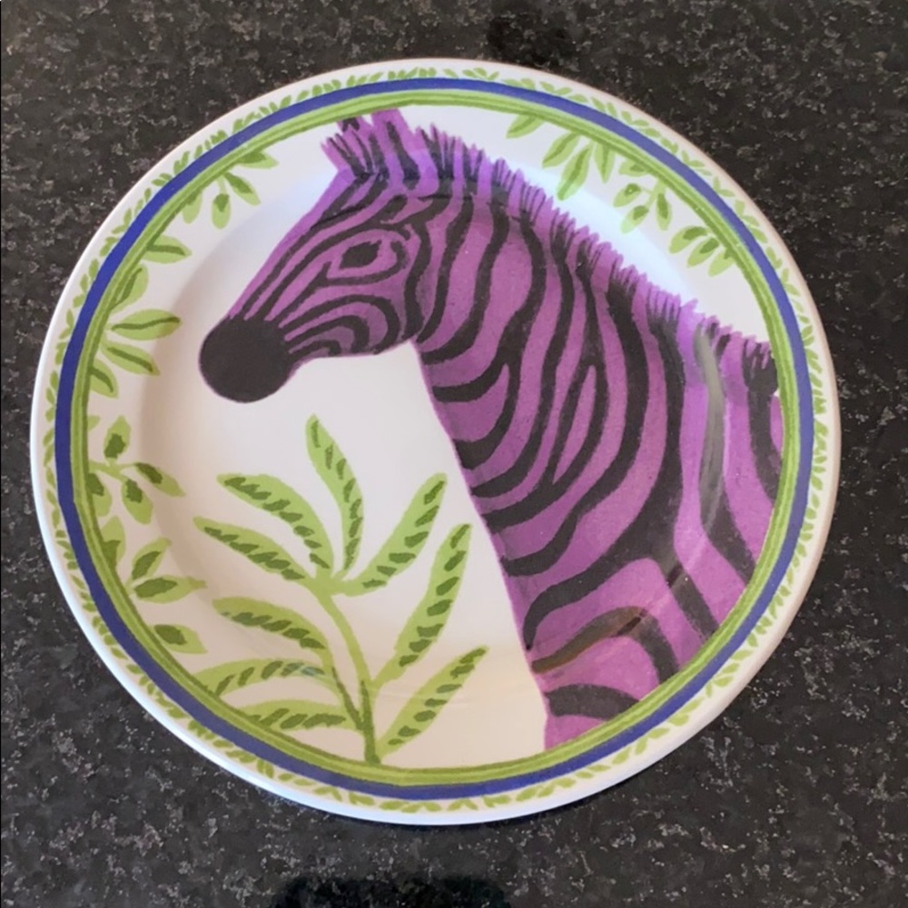 Gien zebra wine coaster like new about 5 inch